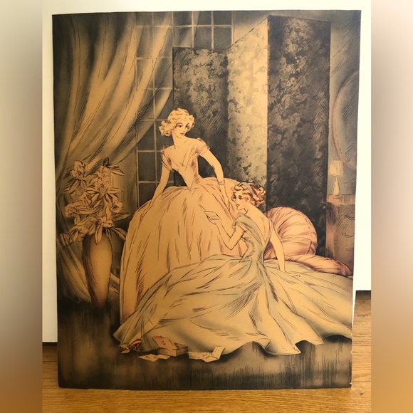 Vintage “Love Letters” Print by Martine - Picture 1 of 13